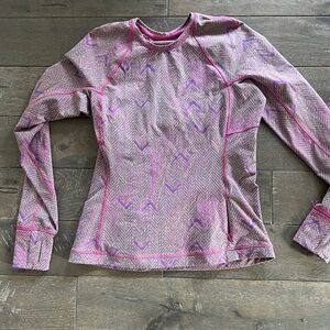 Lululemon Pink Patterned Long Sleeve Top